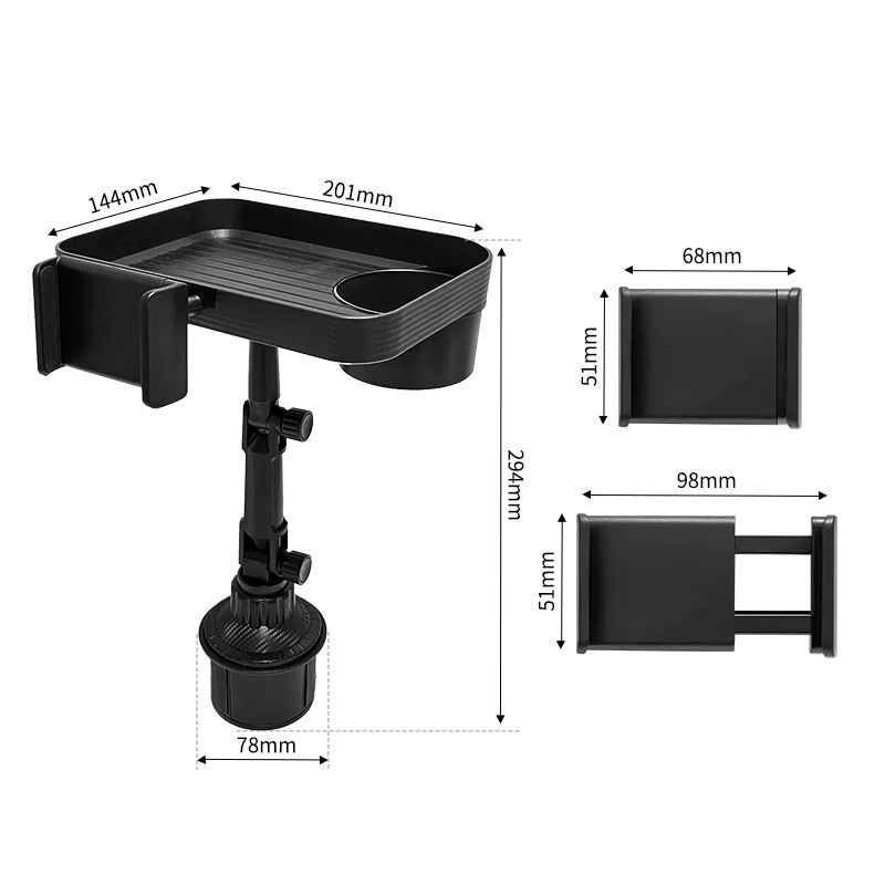 360 Degree Rotating Car Cup Holder Food Tray - Yizhan QY53 Universal Gyroscopic Holder